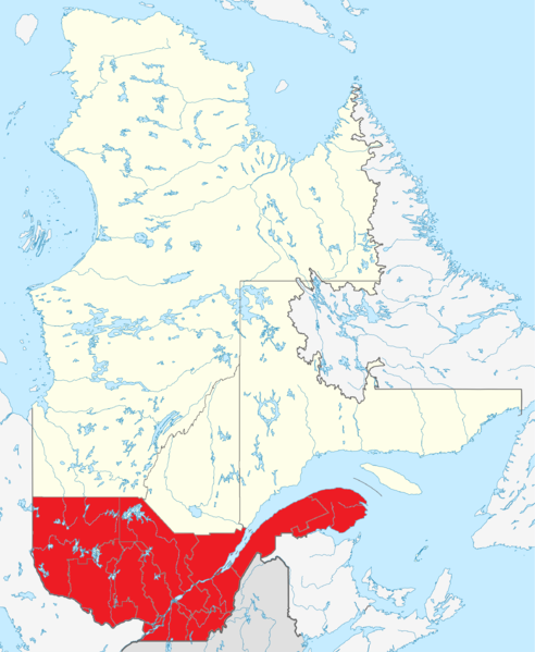 Datei:Canada Quebec south location map.png