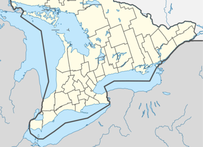 Positionskarte Kanada Ontario Süden